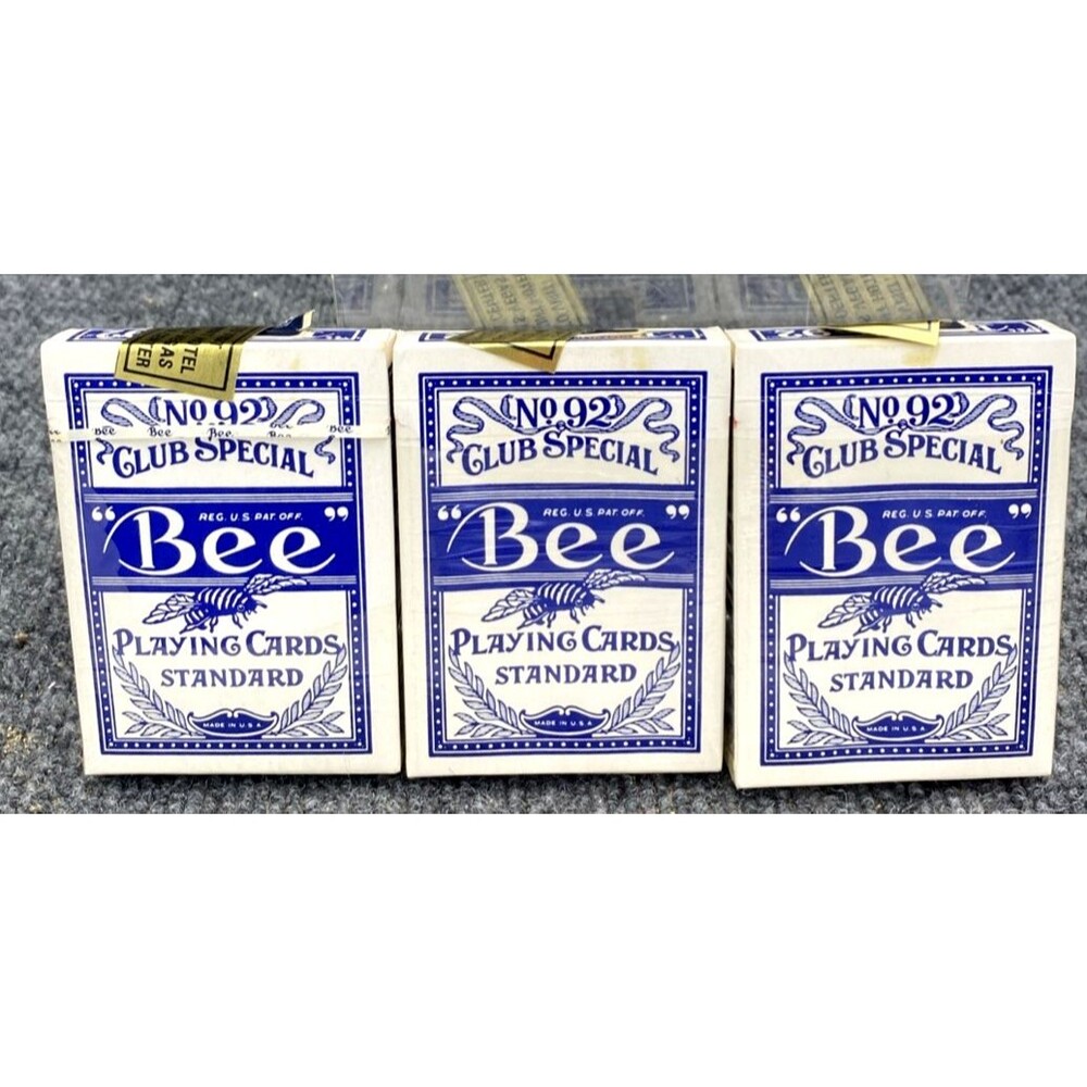 The Mint Las Vegas Casino Bee 92 Club Special Playing Cards Blue Decks Lot of 3